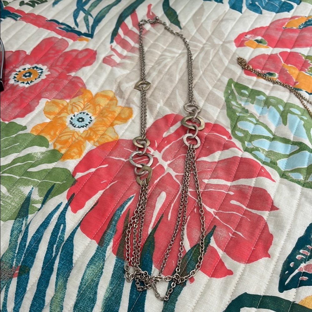 Long Mixed Metal Necklace